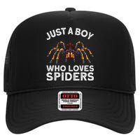 Cute Spider Web Tarantula Arachnid High Crown Mesh Back Trucker Hat