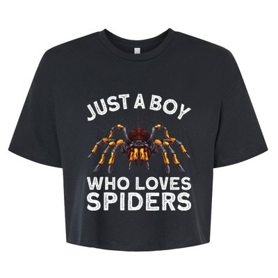 Cute Spider Web Tarantula Arachnid Bella+Canvas Jersey Crop Tee