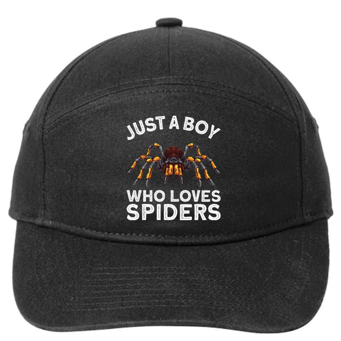 Cute Spider Web Tarantula Arachnid 7-Panel Snapback Hat