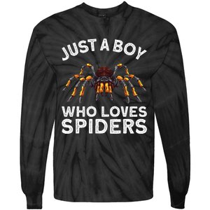 Cute Spider Web Tarantula Arachnid Tie-Dye Long Sleeve Shirt