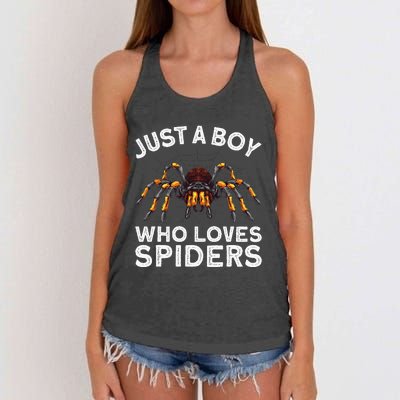 Cute Spider Web Tarantula Arachnid Women's Knotted Racerback Tank