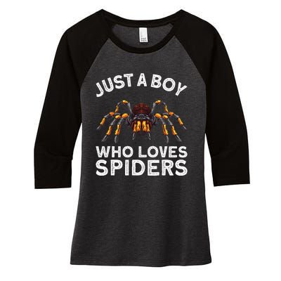 Cute Spider Web Tarantula Arachnid Women's Tri-Blend 3/4-Sleeve Raglan Shirt