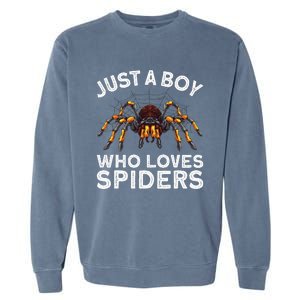 Cute Spider Web Tarantula Arachnid Garment-Dyed Sweatshirt