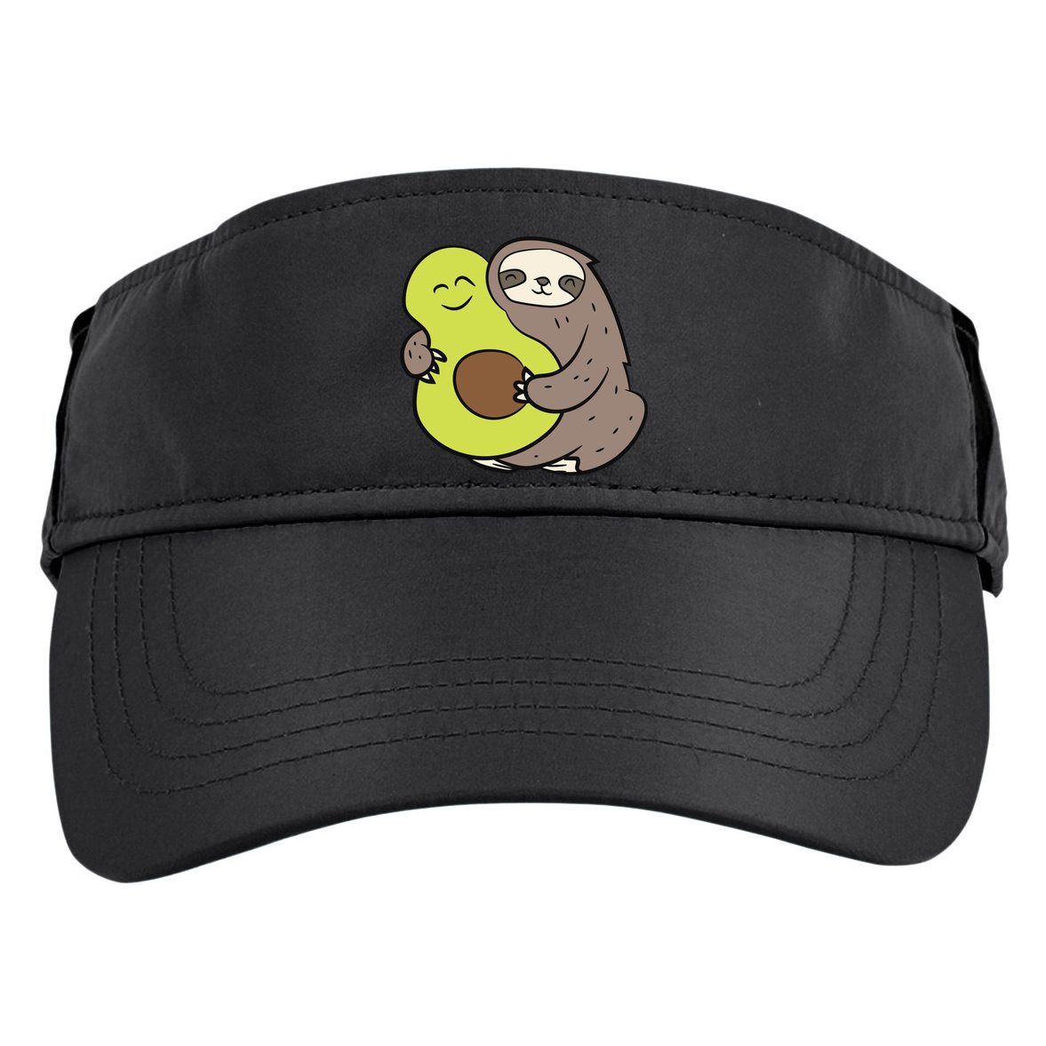 Cute Sloth With Avocado Vegan Cute Sloth Avocado Gift Adult Drive Performance Visor