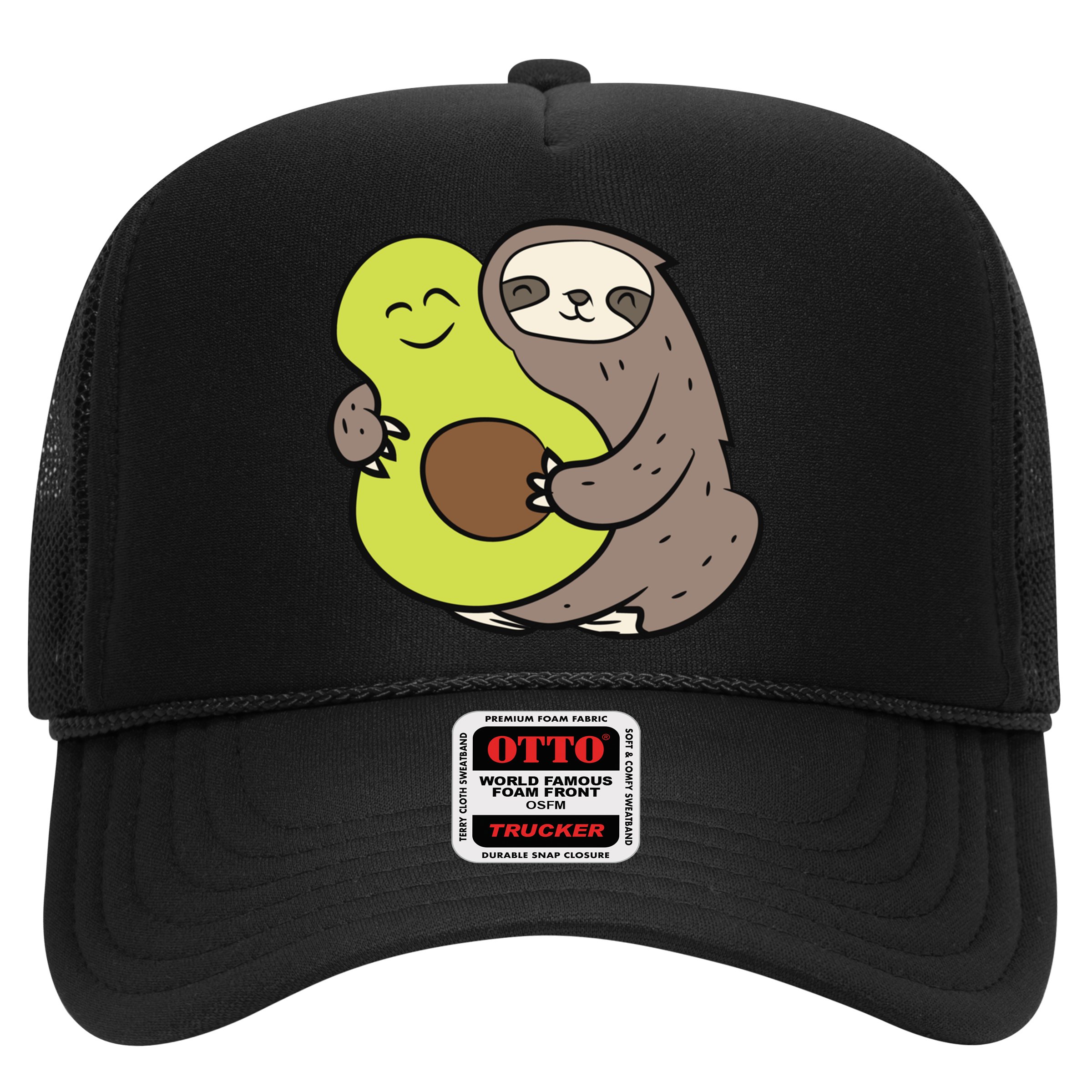 Cute Sloth With Avocado Vegan Cute Sloth Avocado Gift Trucker Hat