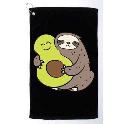 Cute Sloth With Avocado Vegan Cute Sloth Avocado Gift Golf Towel