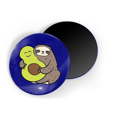 Cute Sloth With Avocado Vegan Cute Sloth Avocado Gift Magnet