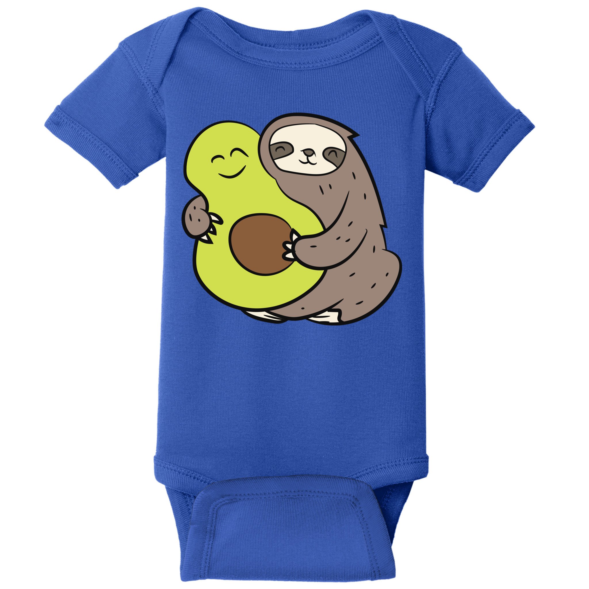 Cute Sloth With Avocado Vegan Cute Sloth Avocado Gift Baby Bodysuit