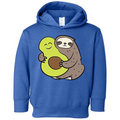 Cute Sloth With Avocado Vegan Cute Sloth Avocado Gift Toddler Hoodie