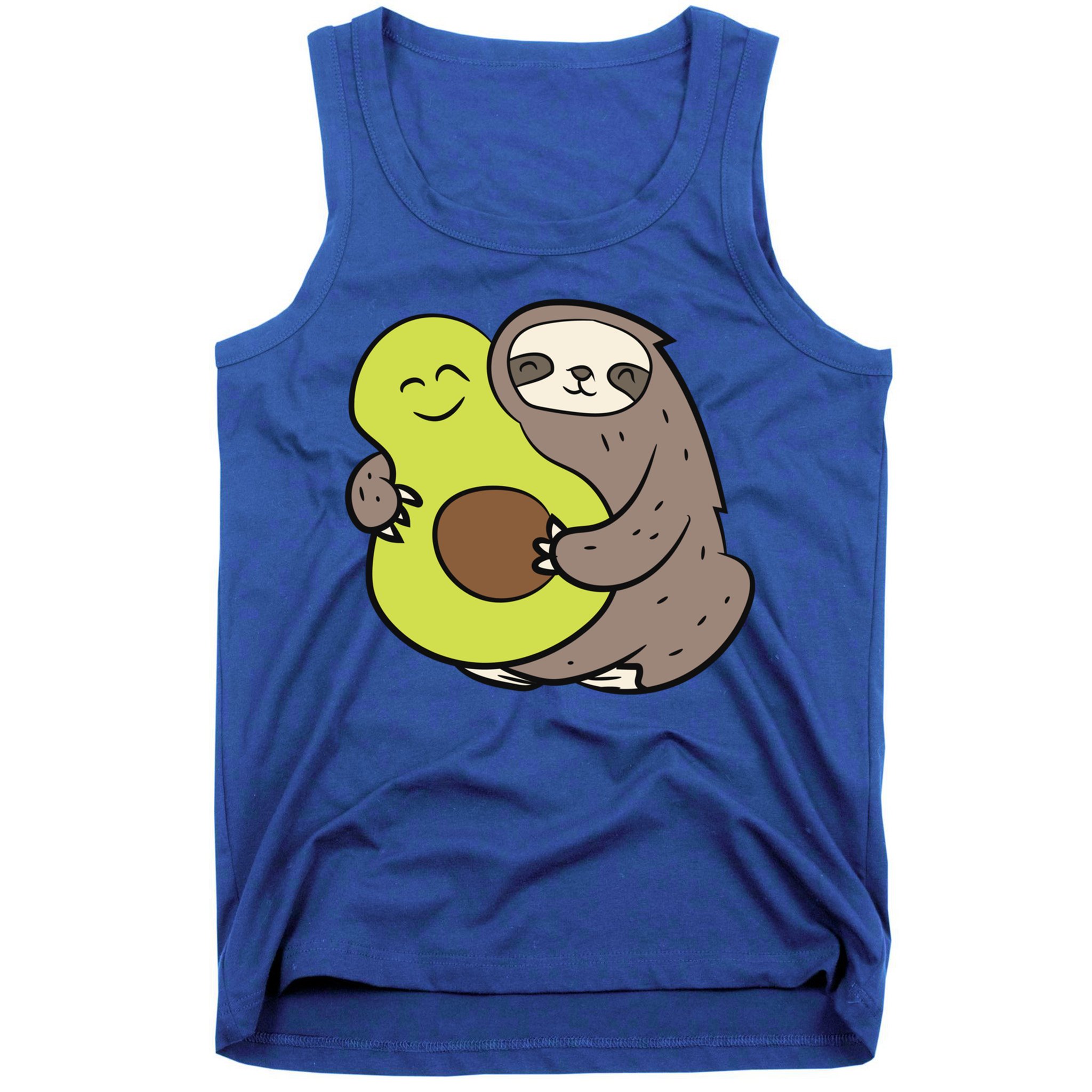 Cute Sloth With Avocado Vegan Cute Sloth Avocado Gift Tank Top