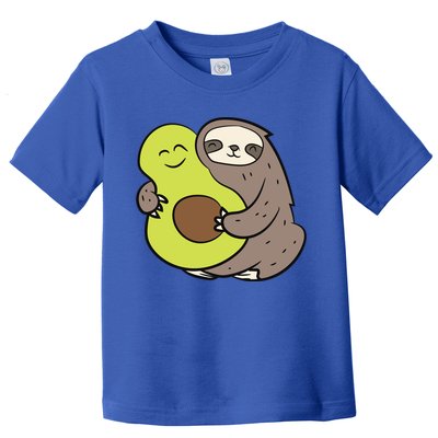 Cute Sloth With Avocado Vegan Cute Sloth Avocado Gift Toddler T-Shirt