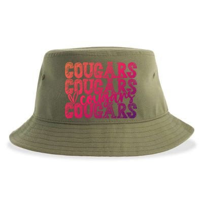 Cougars Spirit Wear Game Day School Mascot Sport Fan Team Gift Sustainable Bucket Hat