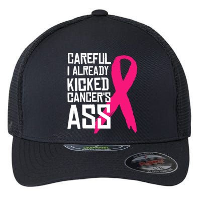 Careful Survivor Warrior Funny Breast Cancer Awareness Great Gift Flexfit Unipanel Trucker Cap
