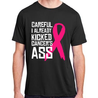 Careful Survivor Warrior Funny Breast Cancer Awareness Great Gift Adult ChromaSoft Performance T-Shirt