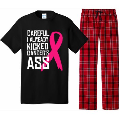 Careful Survivor Warrior Funny Breast Cancer Awareness Great Gift Pajama Set