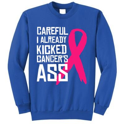 Careful Survivor Warrior Funny Breast Cancer Awareness Great Gift Sweatshirt