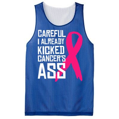 Careful Survivor Warrior Funny Breast Cancer Awareness Great Gift Mesh Reversible Basketball Jersey Tank