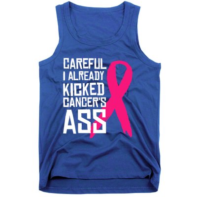 Careful Survivor Warrior Funny Breast Cancer Awareness Great Gift Tank Top