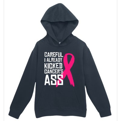 Careful Survivor Warrior Funny Breast Cancer Awareness Great Gift Urban Pullover Hoodie