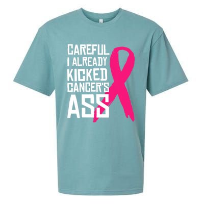 Careful Survivor Warrior Funny Breast Cancer Awareness Great Gift Sueded Cloud Jersey T-Shirt