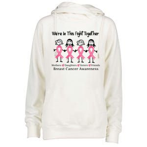 Cancer Support We're In This Fight Together Gift Womens Funnel Neck Pullover Hood