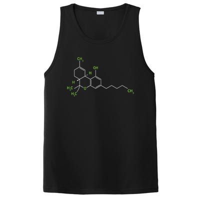 Cannabis Shirts Weed Pot Molecule THC Marijuana Stoner Gift PosiCharge Competitor Tank