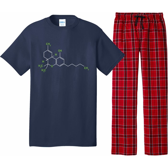 Cannabis Shirts Weed Pot Molecule THC Marijuana Stoner Gift Pajama Set