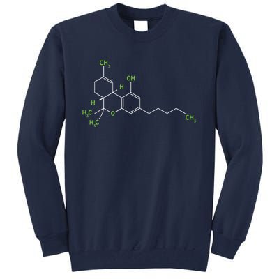 Cannabis Shirts Weed Pot Molecule THC Marijuana Stoner Gift Tall Sweatshirt