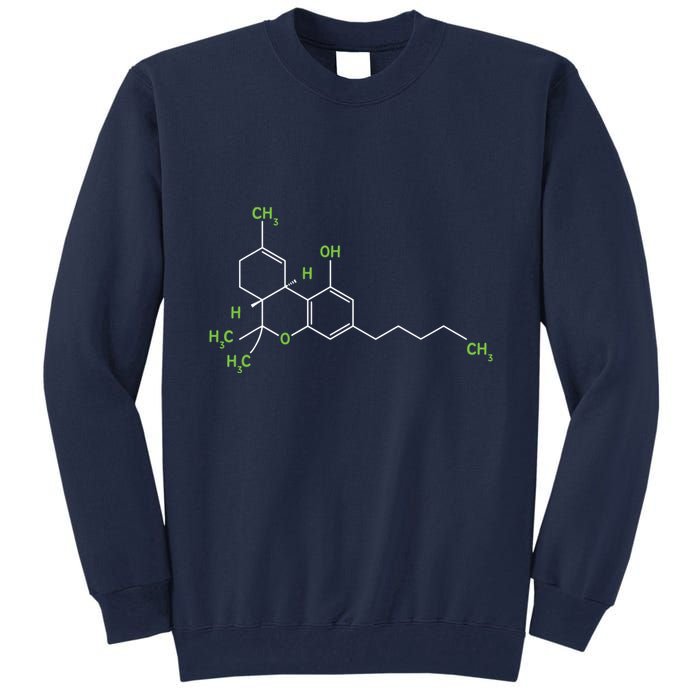 Cannabis Shirts Weed Pot Molecule THC Marijuana Stoner Gift Tall Sweatshirt