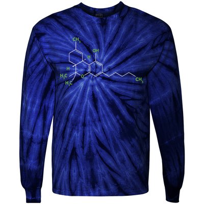 Cannabis Shirts Weed Pot Molecule THC Marijuana Stoner Gift Tie-Dye Long Sleeve Shirt