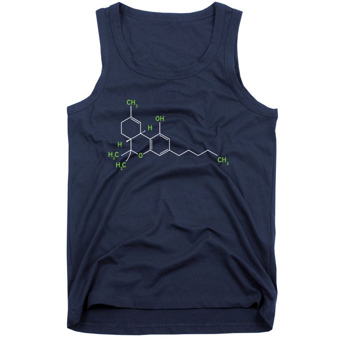 Cannabis Shirts Weed Pot Molecule THC Marijuana Stoner Gift Tank Top