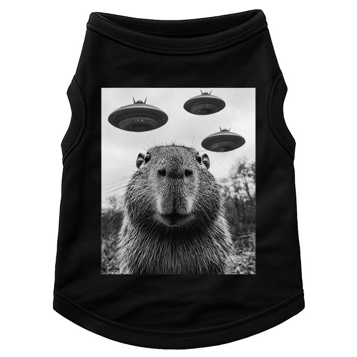 Capybara Selfie With Ufos Funny Graphic Doggie Tank