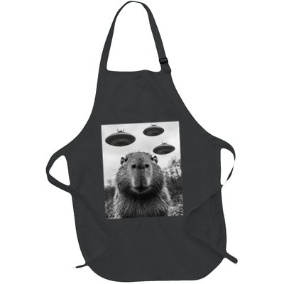 Capybara Selfie With Ufos Funny Graphic Apron
