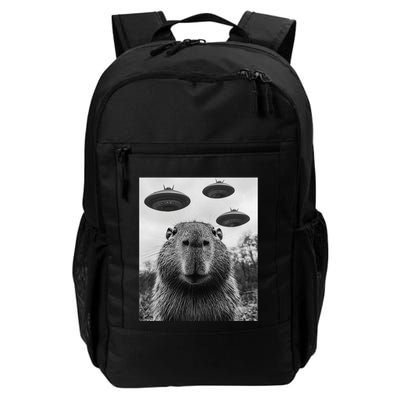 Capybara Selfie With Ufos Funny Graphic Daily Commute Backpack