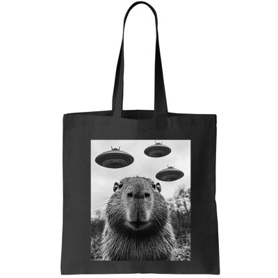 Capybara Selfie With Ufos Funny Graphic Bag