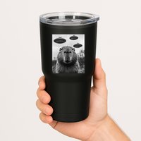 Capybara Selfie With Ufos Funny Graphic Tumbler