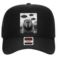 Capybara Selfie With Ufos Funny Graphic Hat