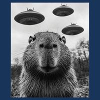 Capybara Selfie With Ufos Funny Graphic Infant Baby Jersey Bodysuit