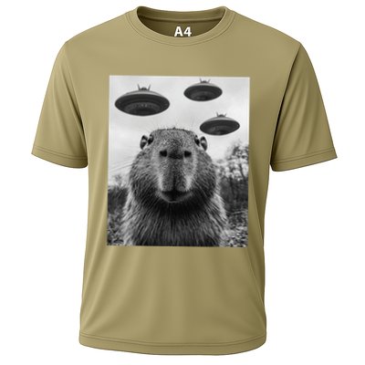Capybara Selfie With Ufos Funny Graphic Performance Shirt