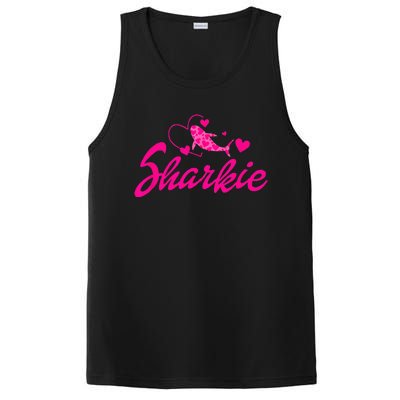 Cute Shark Womens Funny Shark PosiCharge Competitor Tank