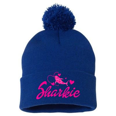 Cute Shark Womens Funny Shark Pom Pom 12in Knit Beanie