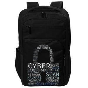 Cyber Security Wordcloud Padlock Impact Tech Backpack