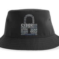 Cyber Security Wordcloud Padlock Sustainable Bucket Hat