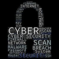 Cyber Security Wordcloud Padlock Sustainable Bucket Hat