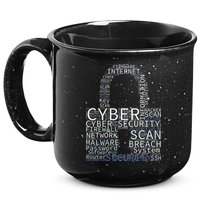 Cyber Security Wordcloud Padlock 15oz Campfire Ceramic Mug