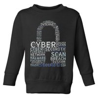 Cyber Security Wordcloud Padlock Toddler Sweatshirt