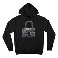Cyber Security Wordcloud Padlock Tall Hoodie