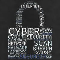 Cyber Security Wordcloud Padlock Golf Towel