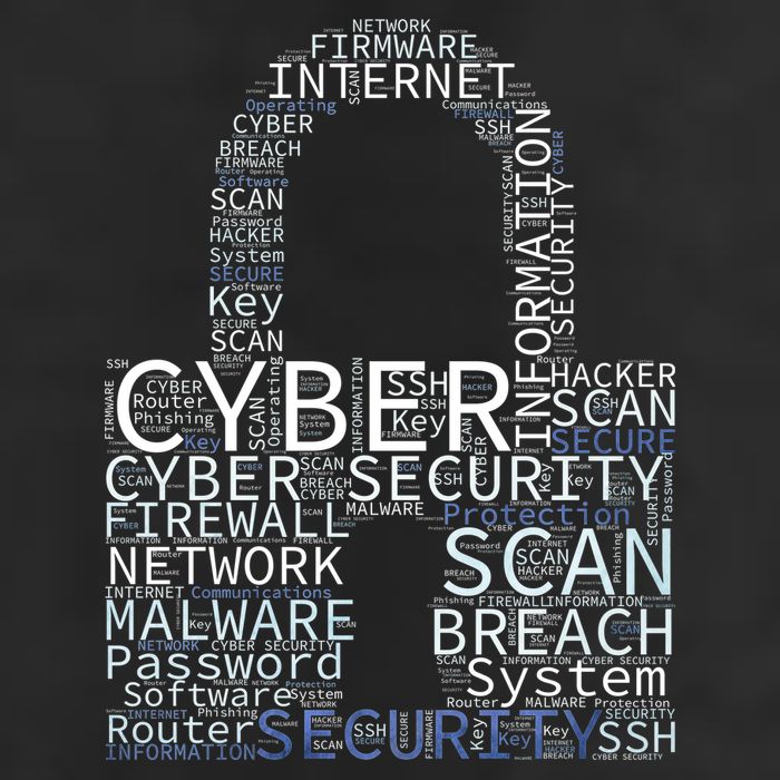 Cyber Security Wordcloud Padlock Golf Towel