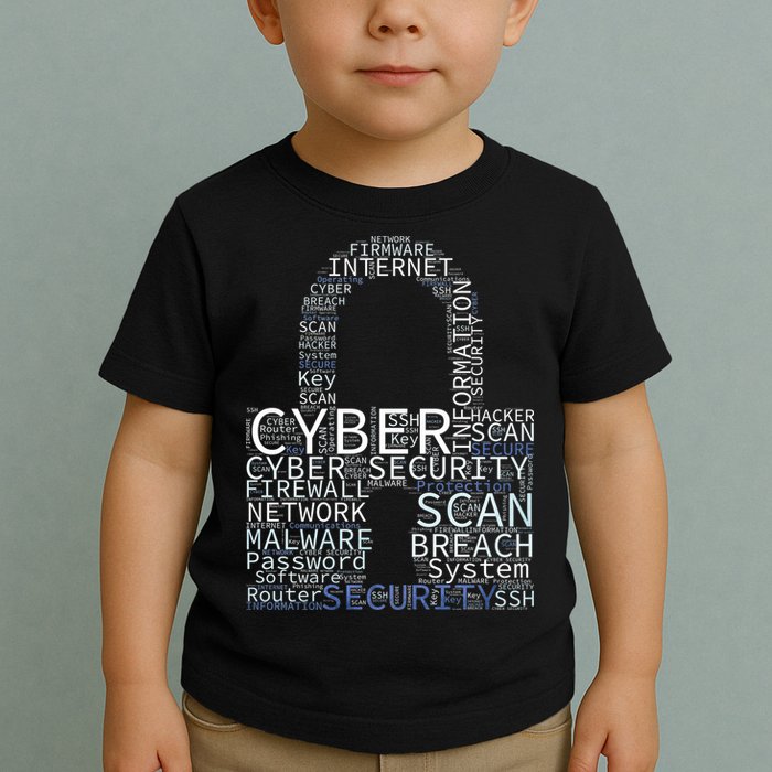 Cyber Security Wordcloud Padlock Toddler T-Shirt